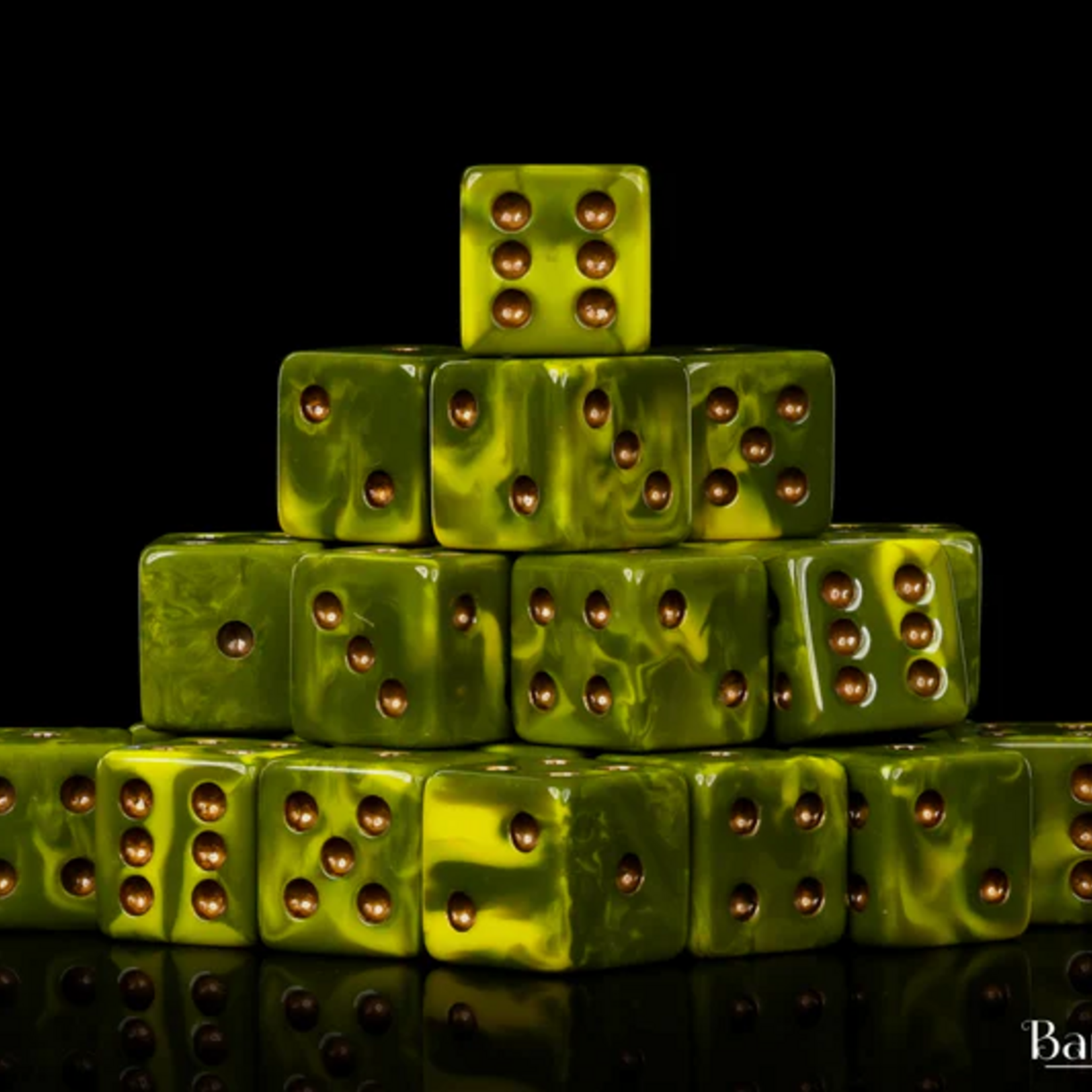 Baron of Dice Baron of Dice Virulent Dice Square Corner d6 25 ct