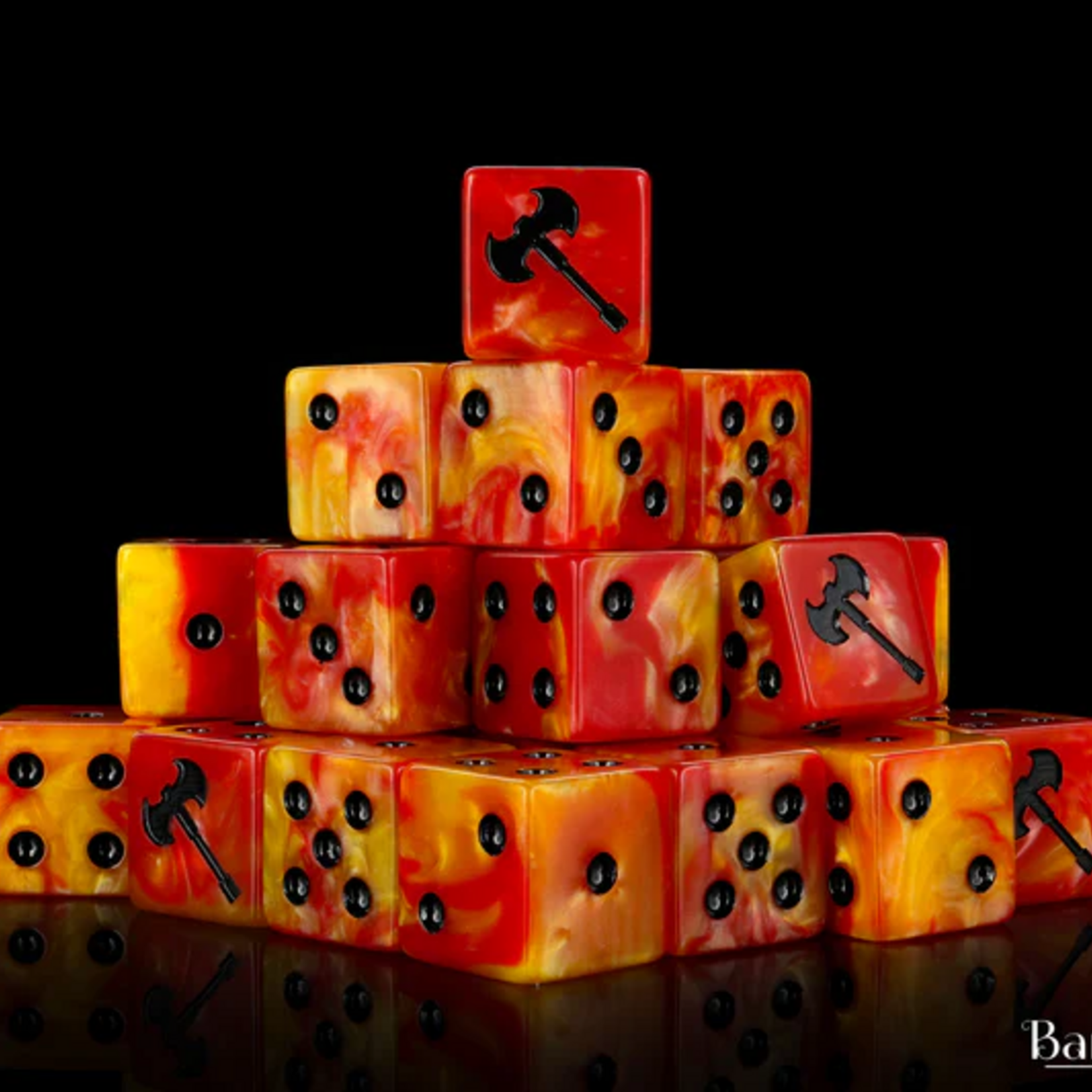 Baron of Dice Baron of Dice Slayer Axe Square Corner d6 25 ct