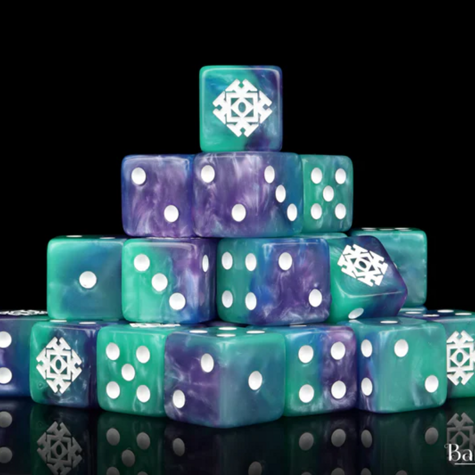 Baron of Dice Baron of Dice Mountain Treasures Square Corner d6 25 ct