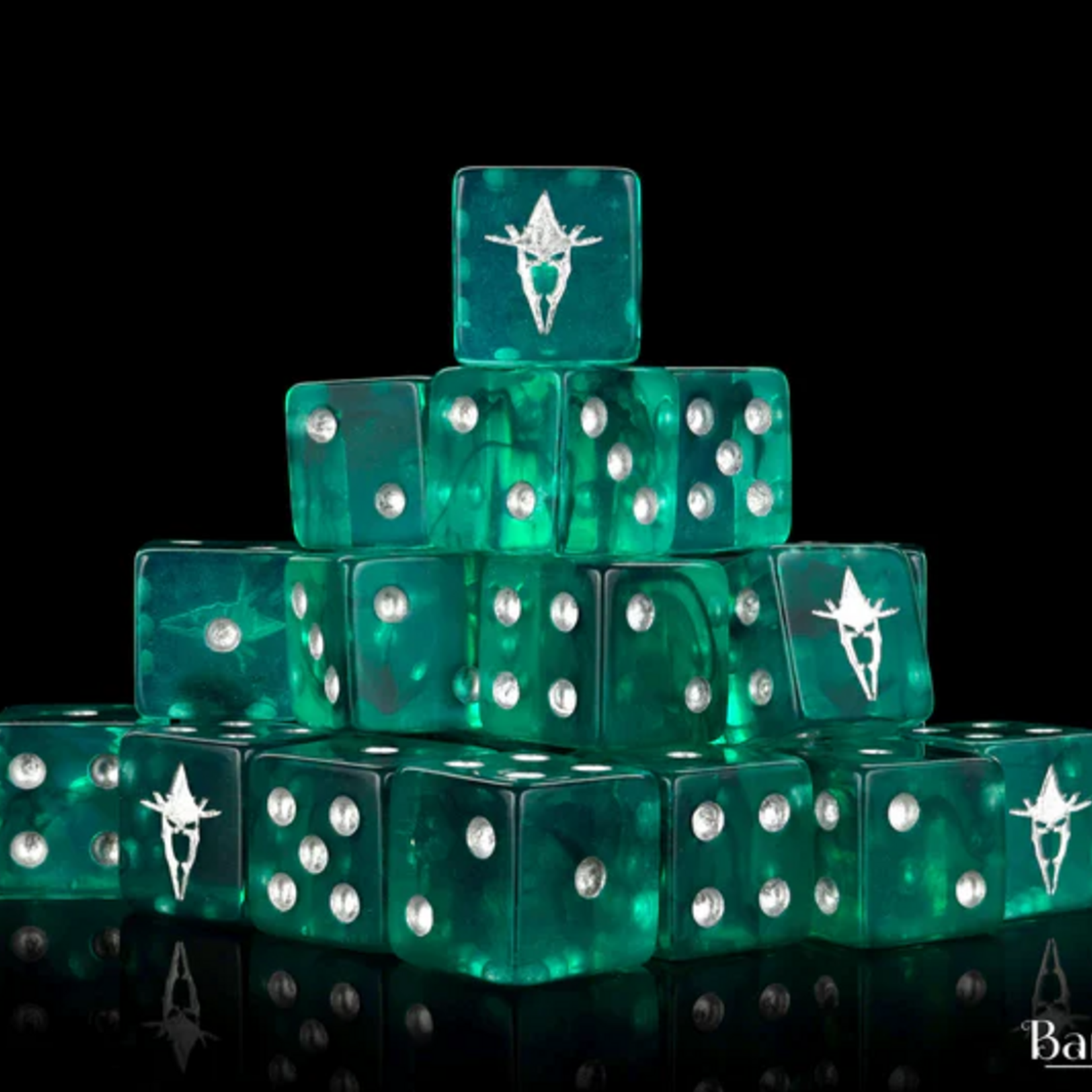 Baron of Dice Baron of Dice Spectral Knight Dice Square Corner d6 25 ct