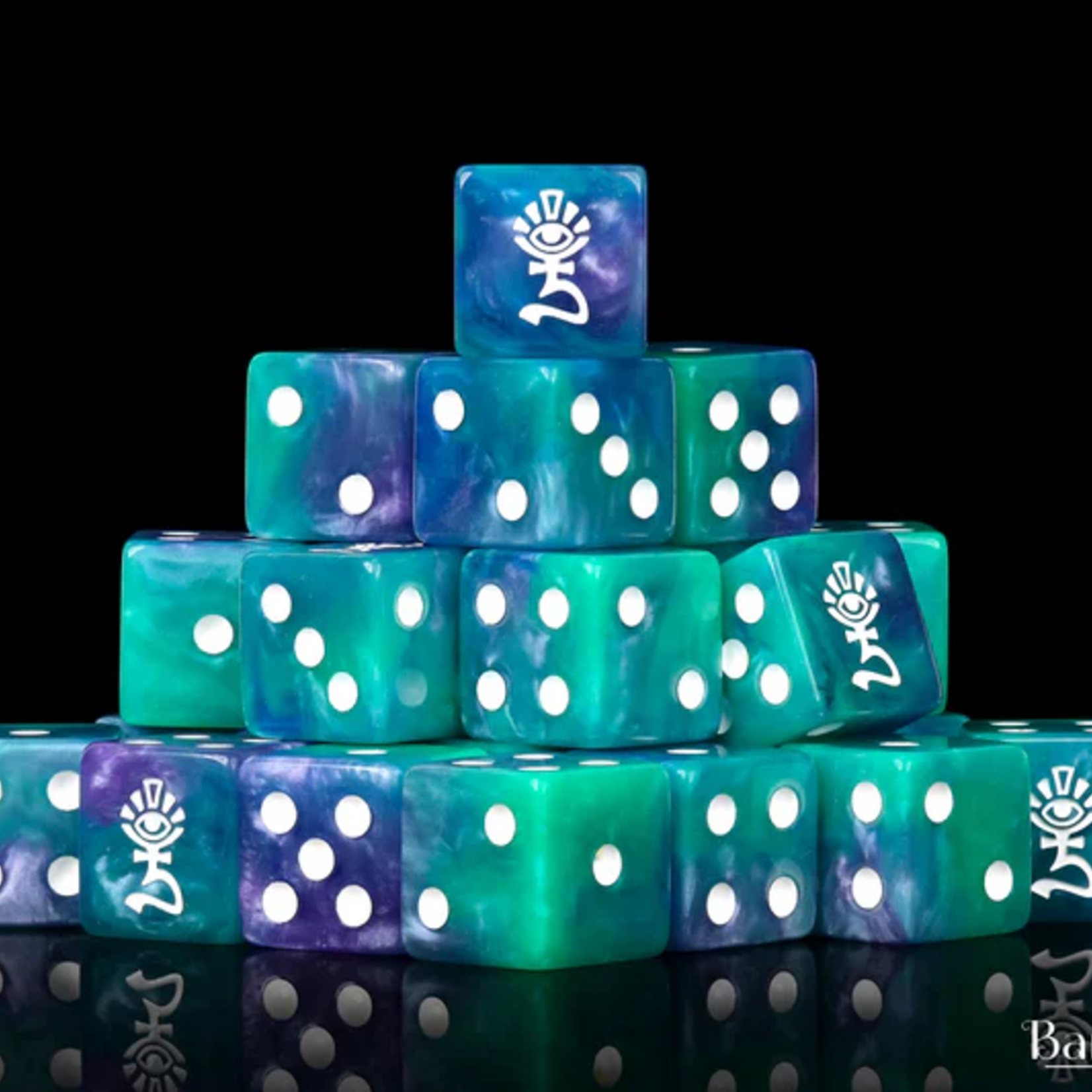 Baron of Dice Baron of Dice Ghost Elves Dice Square Corner d6 25 ct