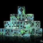Baron of Dice Baron of Dice Day of the Dead Dice Scarab Square Corner d6 25 ct