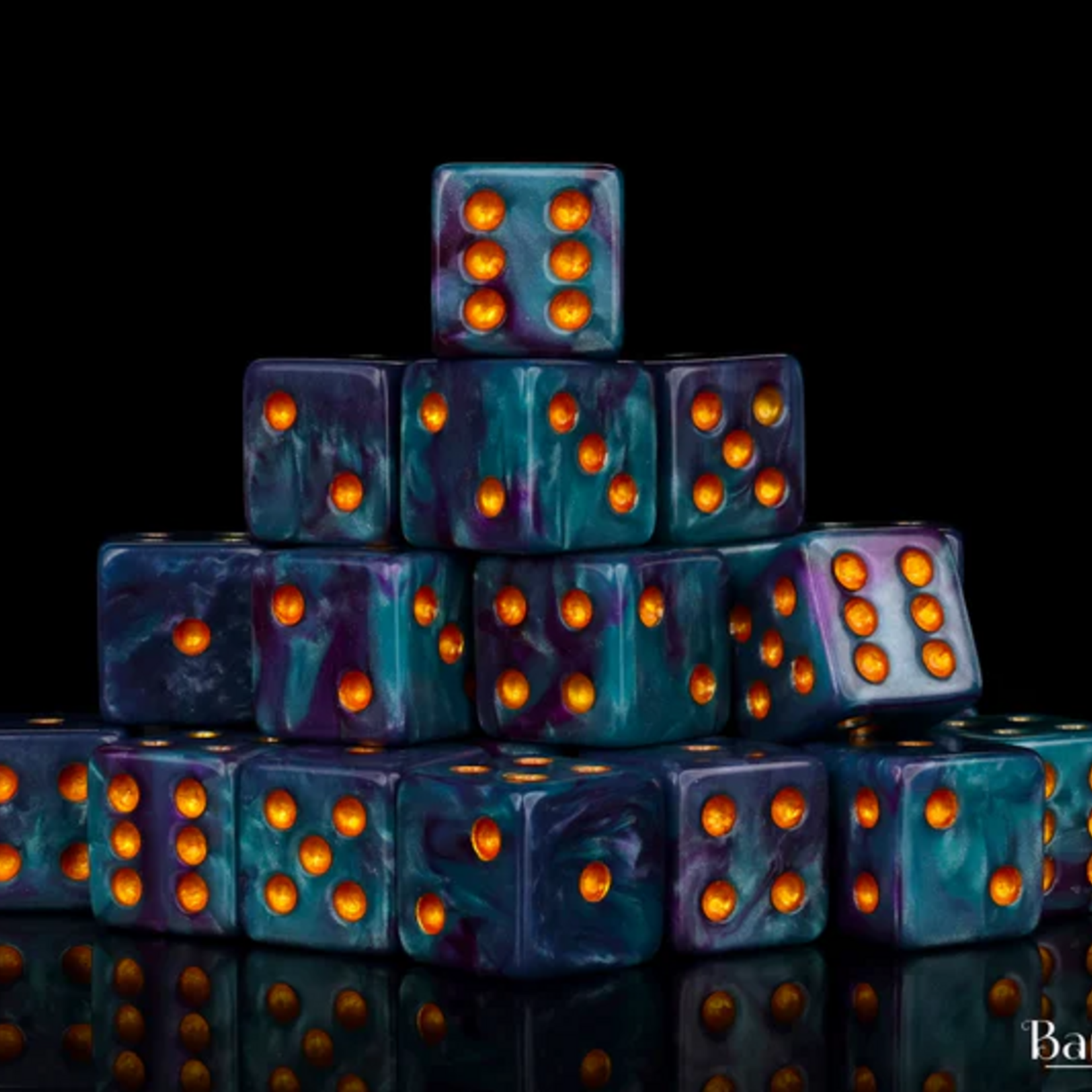 Baron of Dice Baron of Dice Radiant Universal Dice Square Corner d6 25 ct