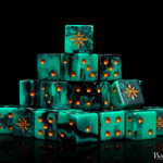 Baron of Dice Baron of Dice Eye of Chaos Aquamarine Dice Square Corner d6 25 ct