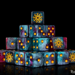 Baron of Dice Baron of Dice Cult of Knowledge Teal and Purple Dice Square Corner d6 25 ct