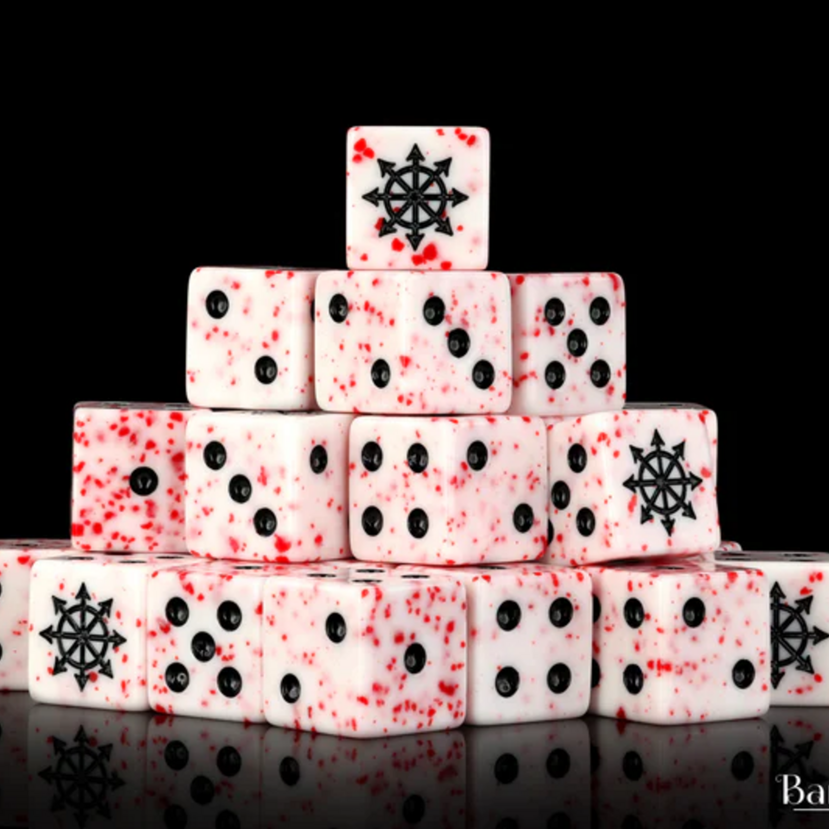 Baron of Dice Baron of Dice Blood Sacrifice Dice Square Corner d6 25 ct