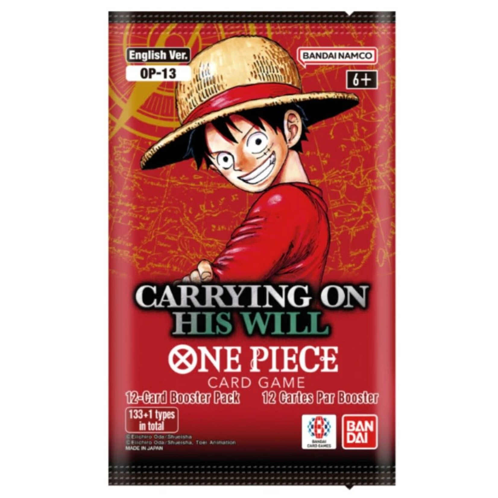 Bandai One Piece TCG Carrying On His Will Booster PACK