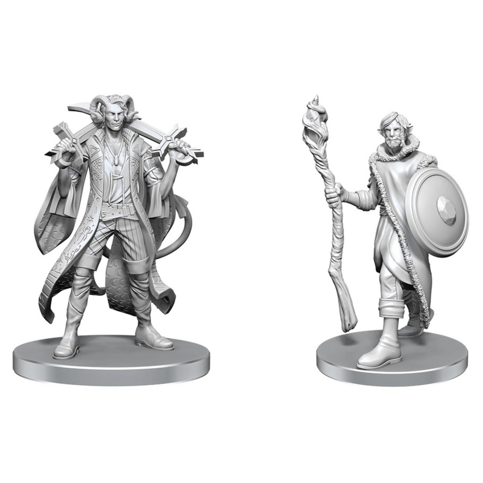 WizKids Critical Role Unpainted Minis Mollymauk Tealeaf and Caduceus Clay