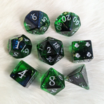 Fennek and Finch Shadowy Forest Green Shimmer Polyhedral 8 die set