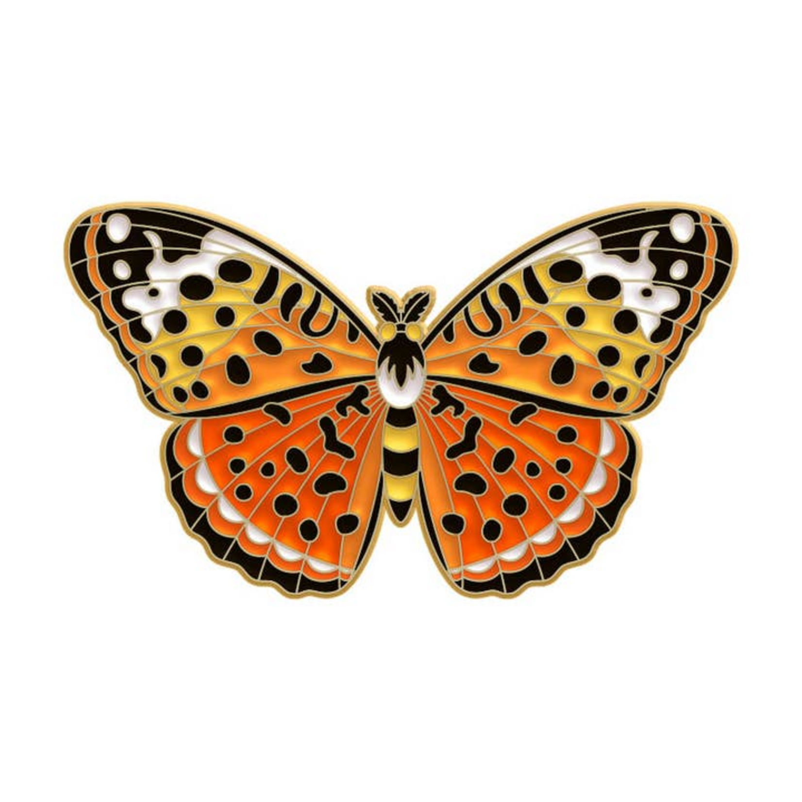 Magia Design Vibrant Butterfly Enamel Pin Orange