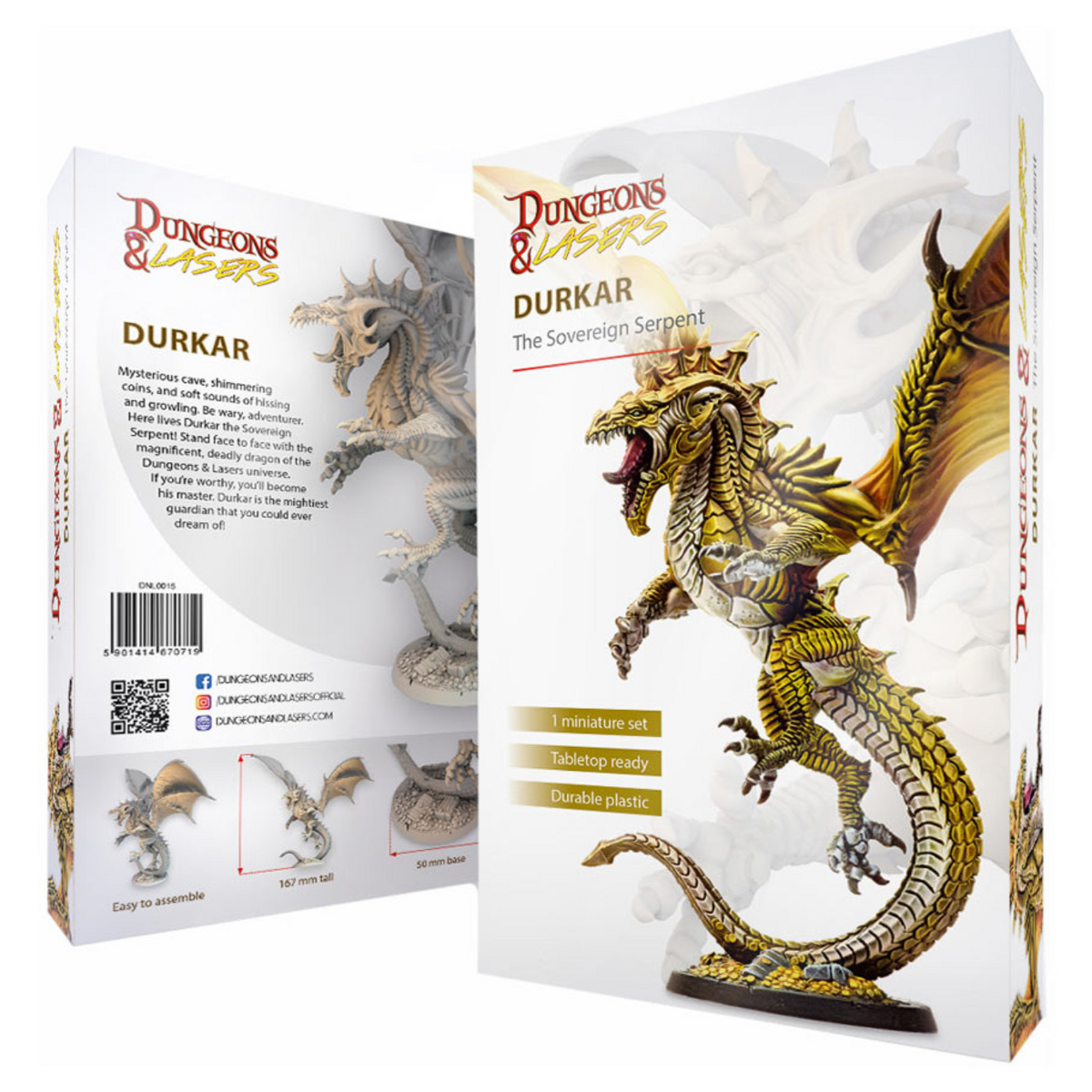Archon Studios Dungeons and Lasers Dragons Durkar the Sovereign Serpent