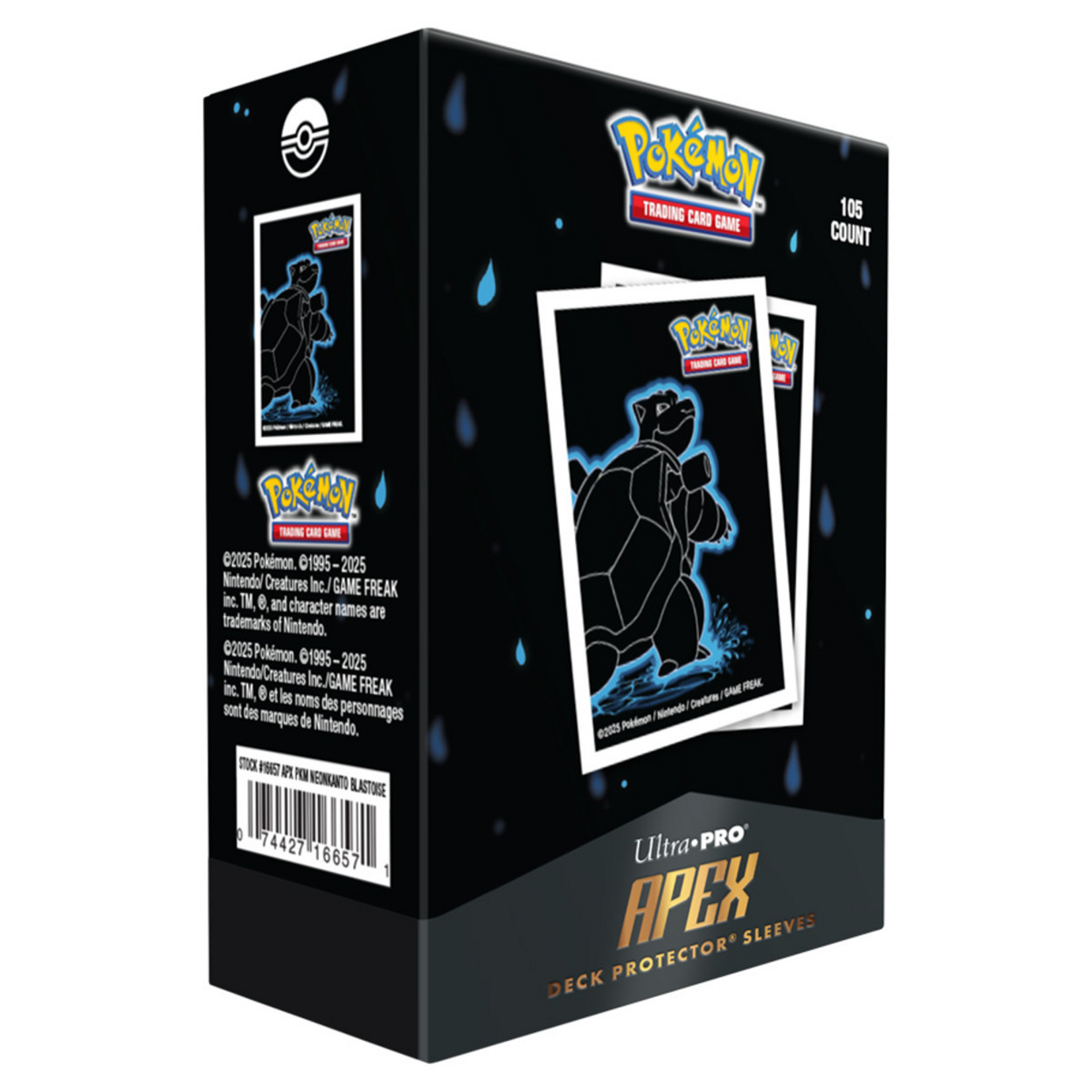 Ultra Pro Ultra Pro Pokemon APEX Sleeves 105 ct Neon Kanto Blastoise