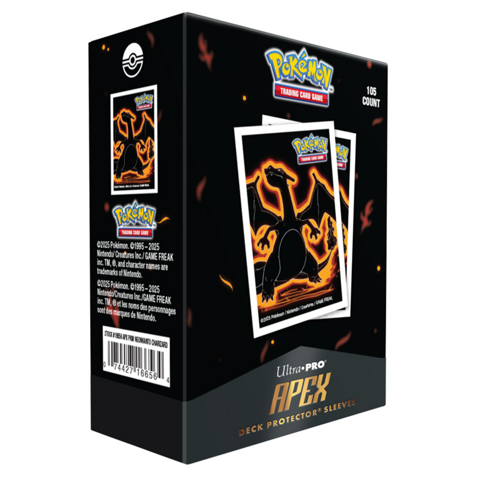 Ultra Pro Ultra Pro Pokemon APEX Sleeves 105 ct Neon Kanto Charizard