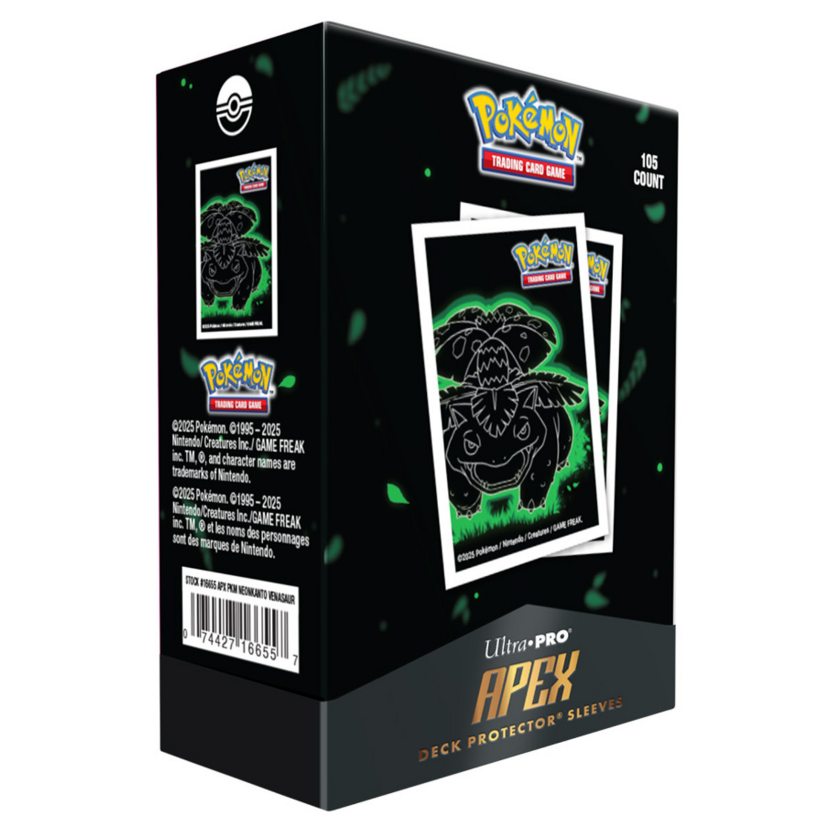 Ultra Pro Ultra Pro Pokemon APEX Sleeves 105 ct Neon Kanto Venusaur