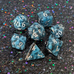 Fennek and Finch Mystic Mind Black Blue Polyhedral 7 die set