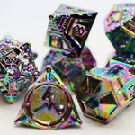 Foam Brain Games Dice 51 Holographic Projection RPG Metal Dice 7 die set