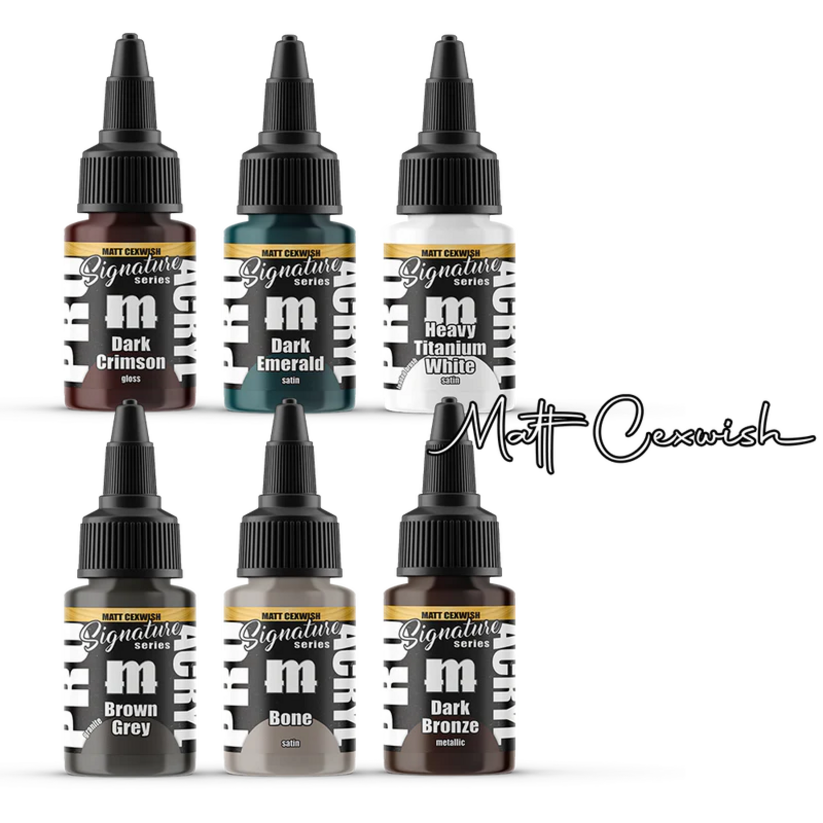 Monument Hobbies Pro Acryl Signature Series Set 4 Matt Cexwish Paint Set