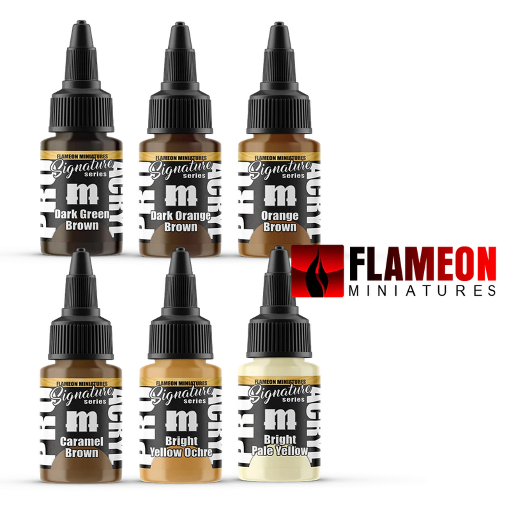 Monument Hobbies Pro Acryl Signature Series Set 5 Flameon Miniatures Paint Set