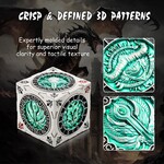 Dice Habit Cube Spinner Dice Green and Silver