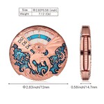 Dice Habit Dragon Roulette Spinner Dice Blue and Copper