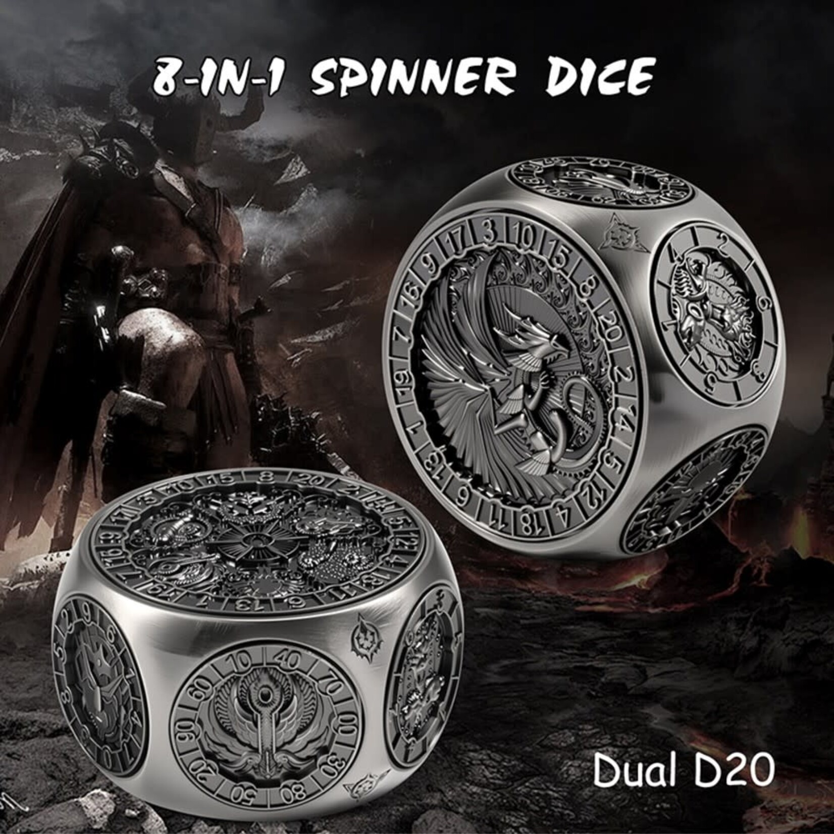Dice Habit Octagon Spinner Dice Iron
