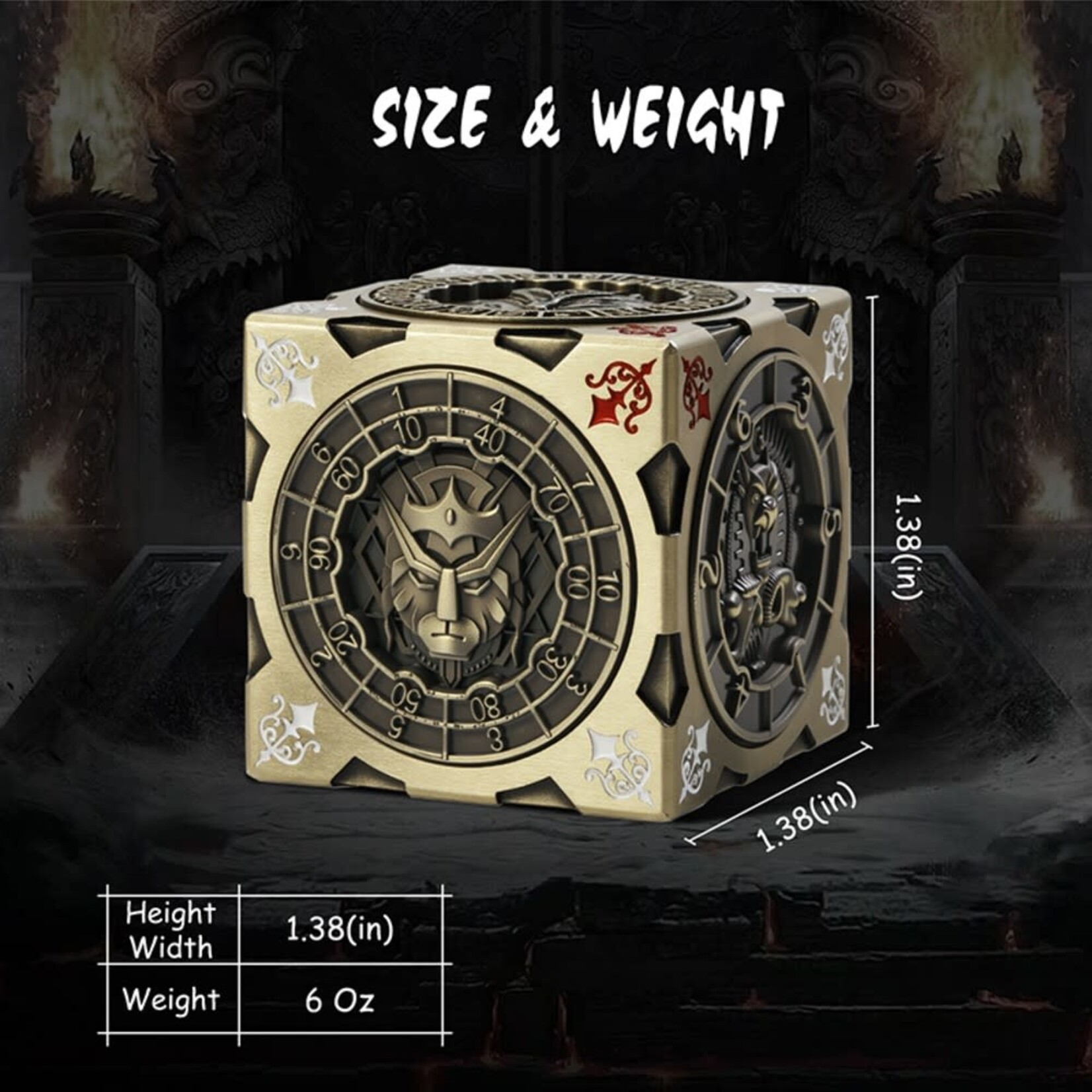 Dice Habit Cube Spinner Dice Bronze