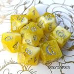 Fennek and Finch Sunlight Clear Yellow White Glitter Foil Polyhedral 7 die set