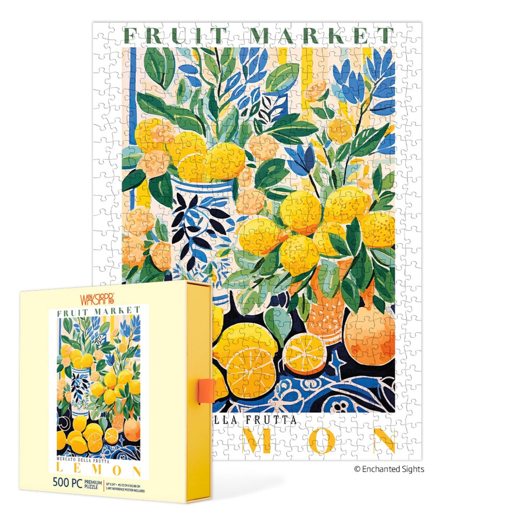 WerkShoppe 500 pc Puzzle Fruit Market Lemons