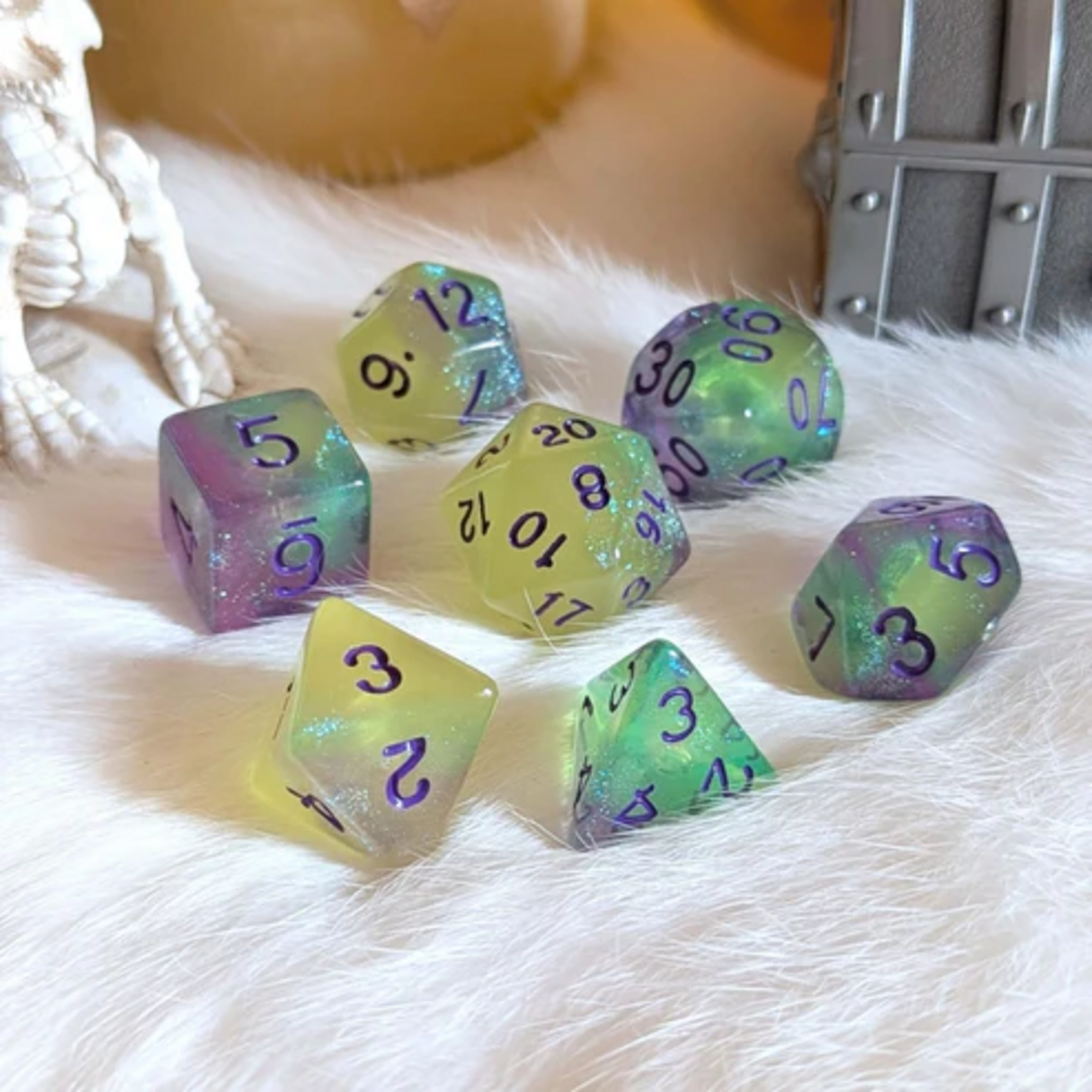 Fennek and Finch Dreamlight Grove Polyhedral 7 die set