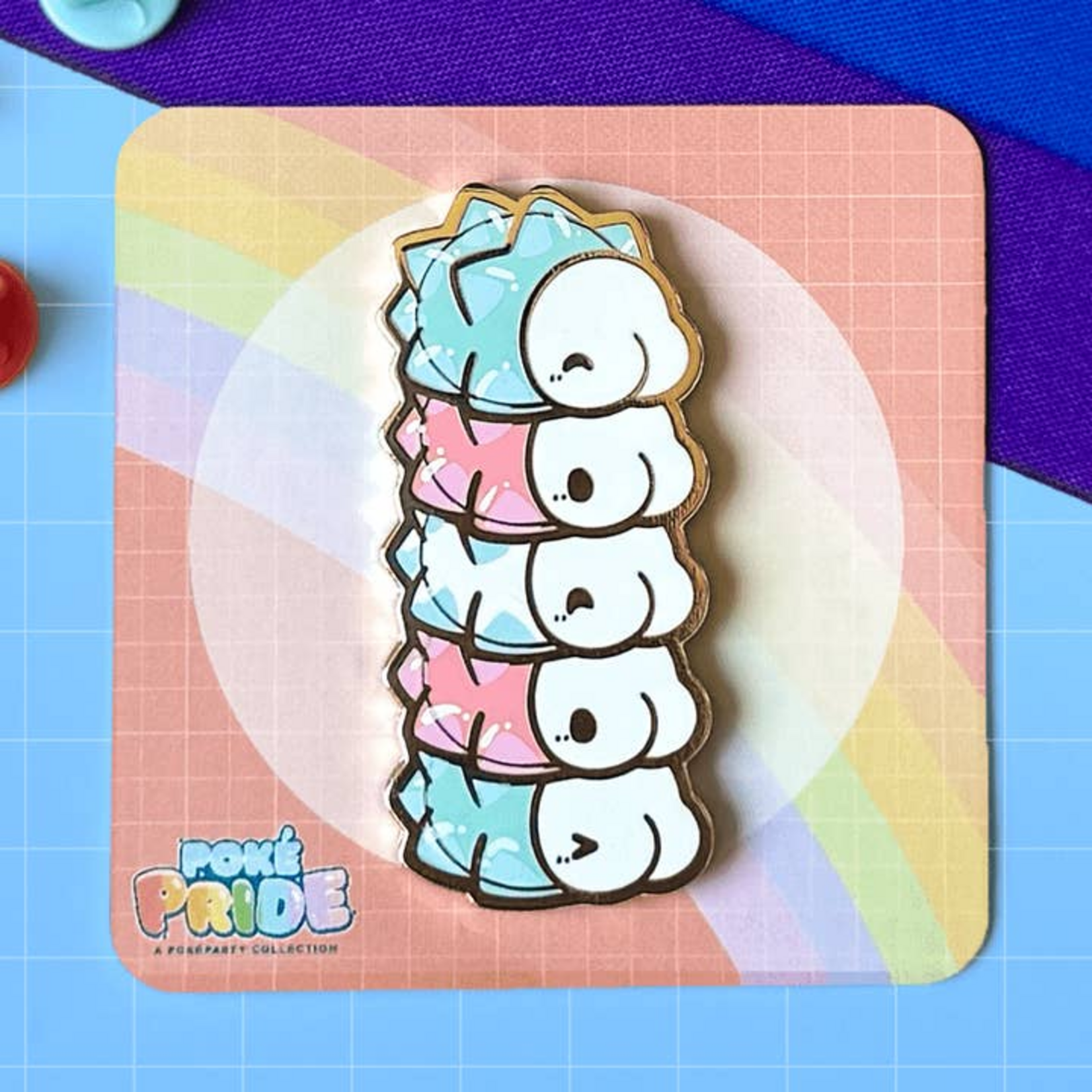 HeyyoJojo Pokemon Transgender Snom Pokepride Pin