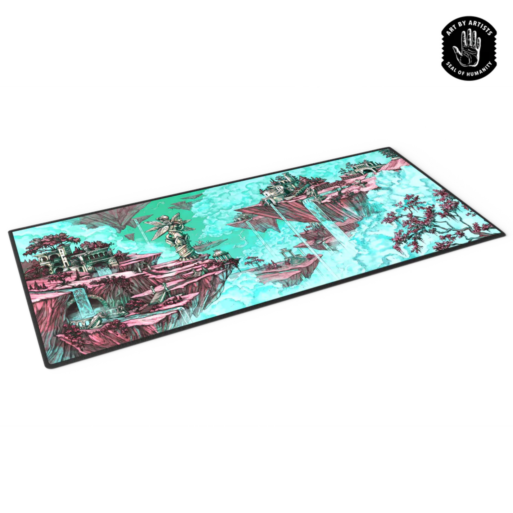 Orange Nebula Curator Desk Mat Arcane Landscapes The Mists