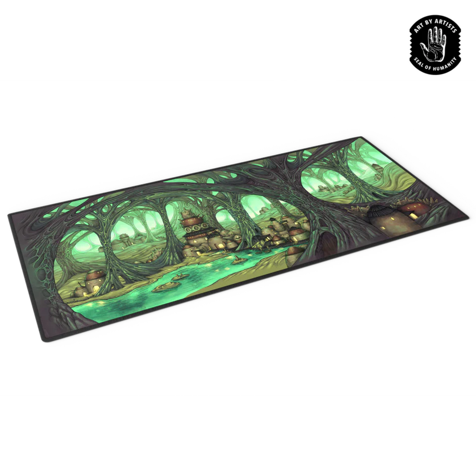 Orange Nebula Curator Desk Mat Arcane Landscapes The Caverns