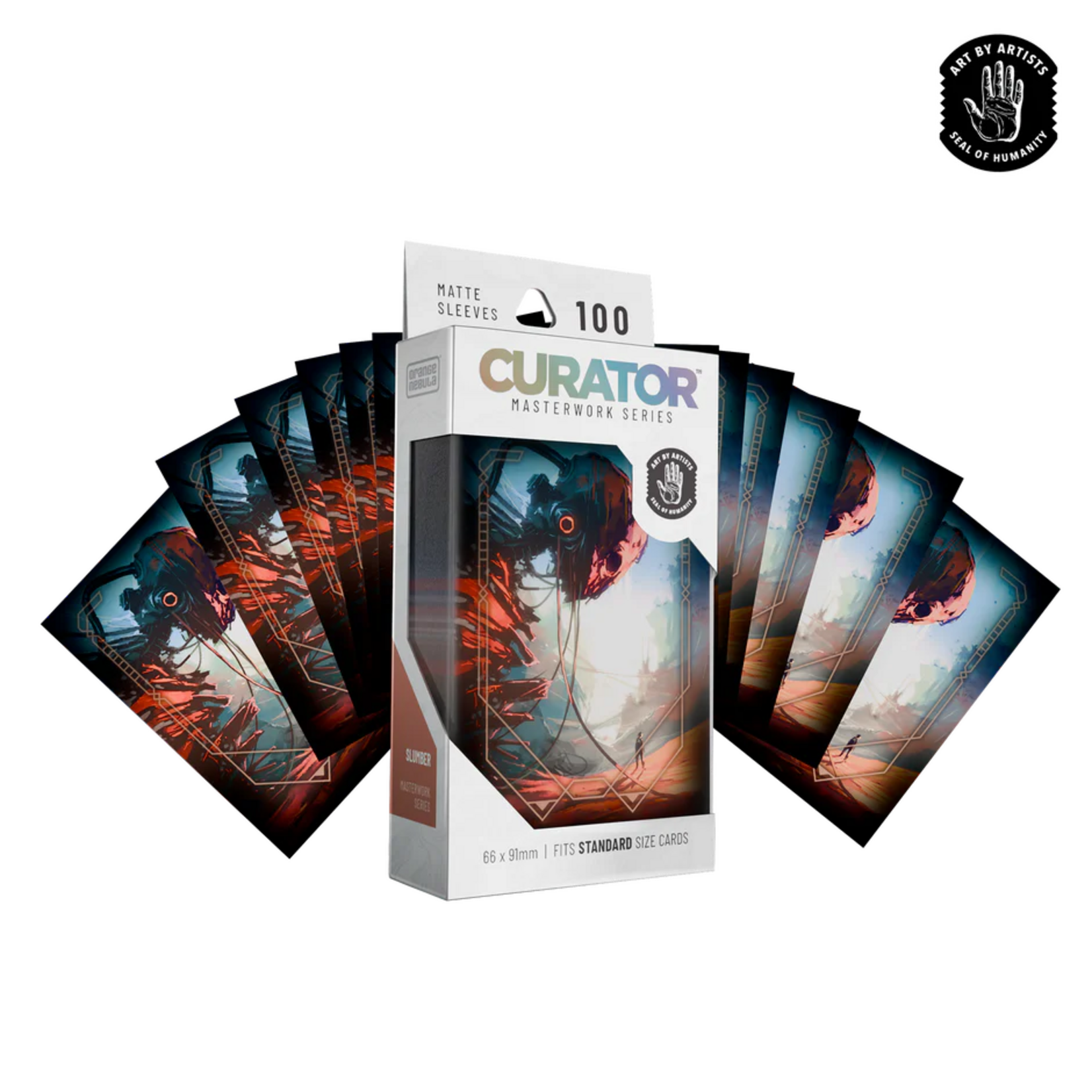 Orange Nebula Curator Masterworks Sleeves Slumber 100 ct