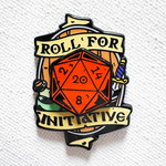 Strike Gently Co Roll For Initiative d20 Dice Pin Deluxe Spinner
