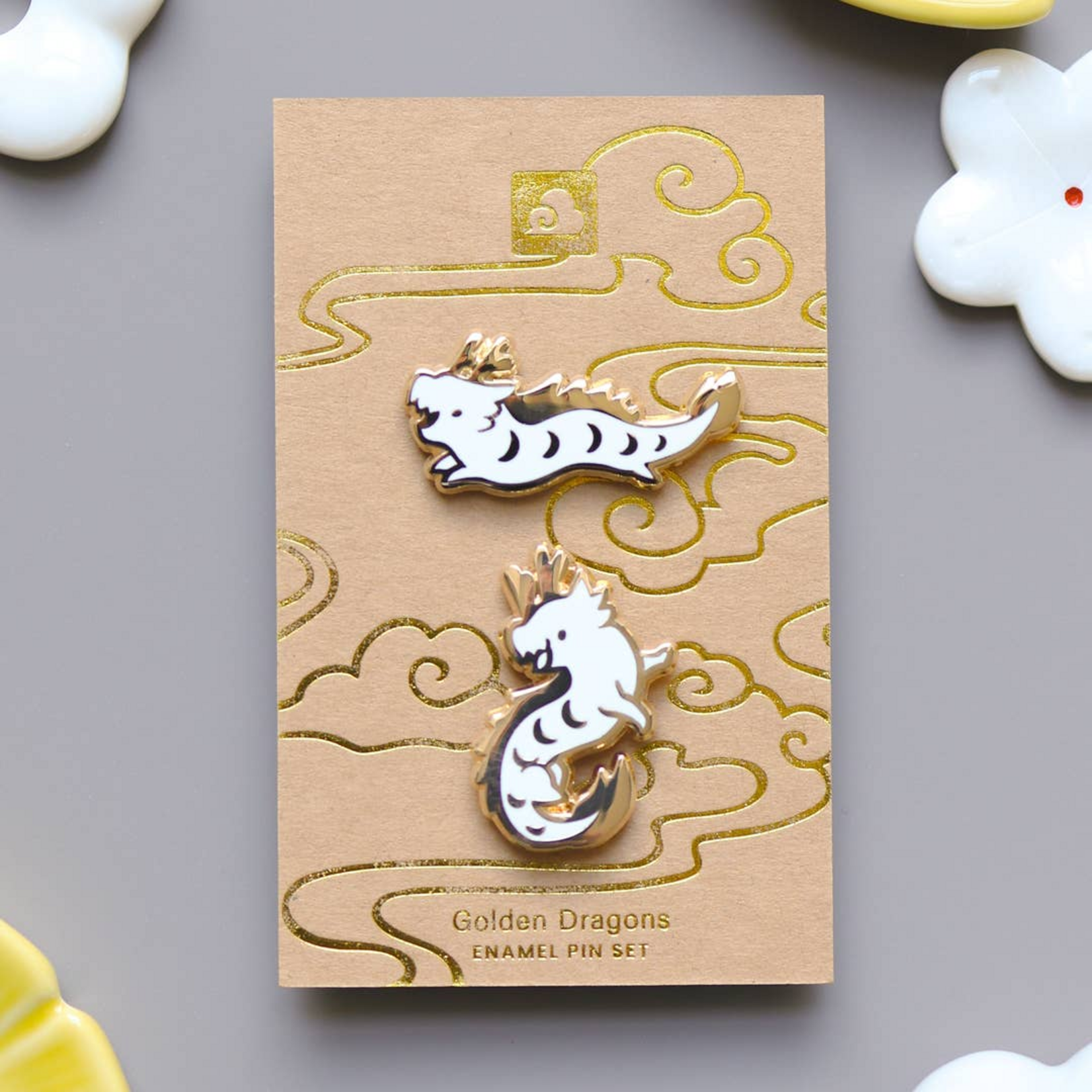 Thousand Skies Happy Dragons Enamel Pin Set