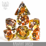 DND Dice DND Dice Radiant Shield Polyhedral 7 die set