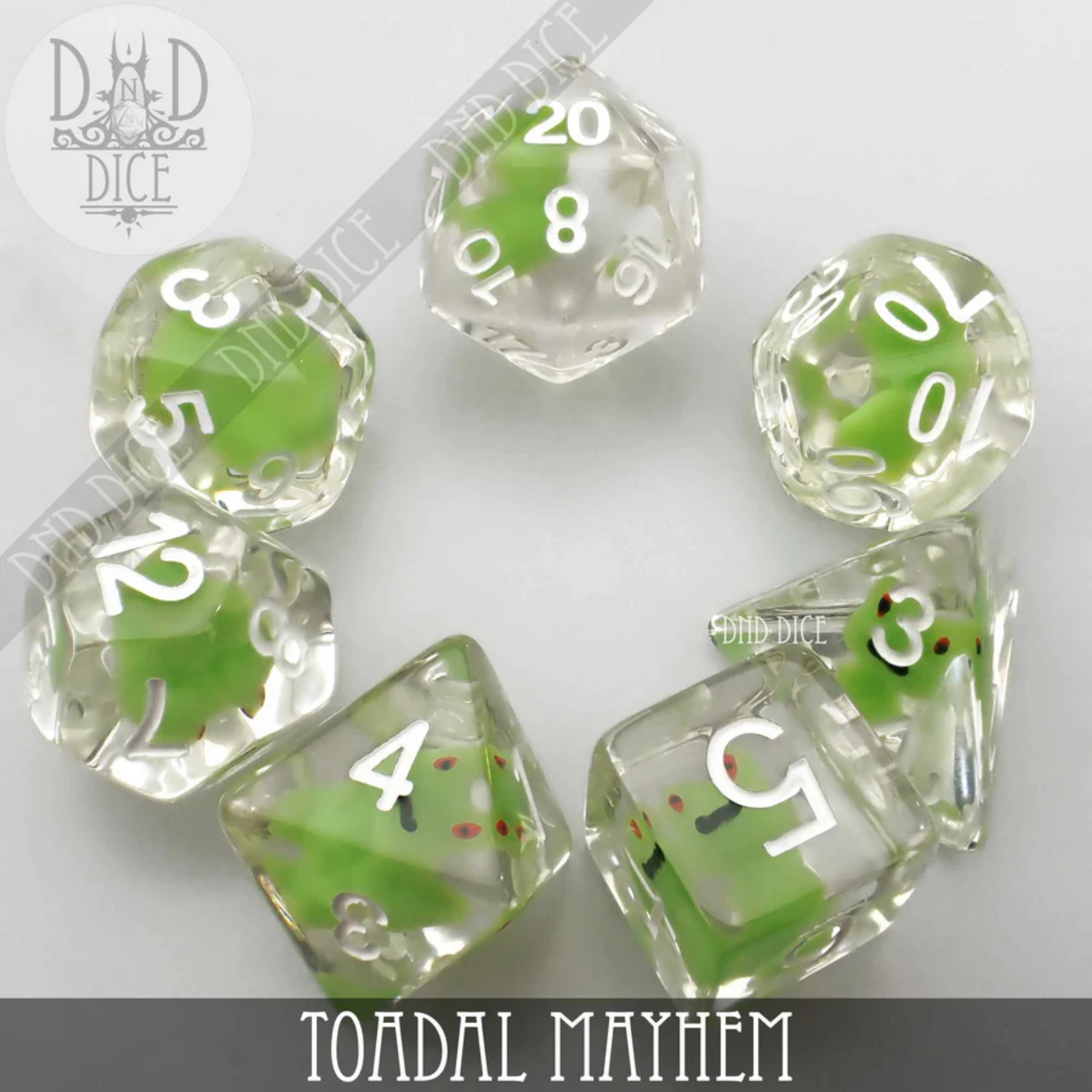 DND Dice DND Dice Toadal Mayhem Polyhedral 7 die set