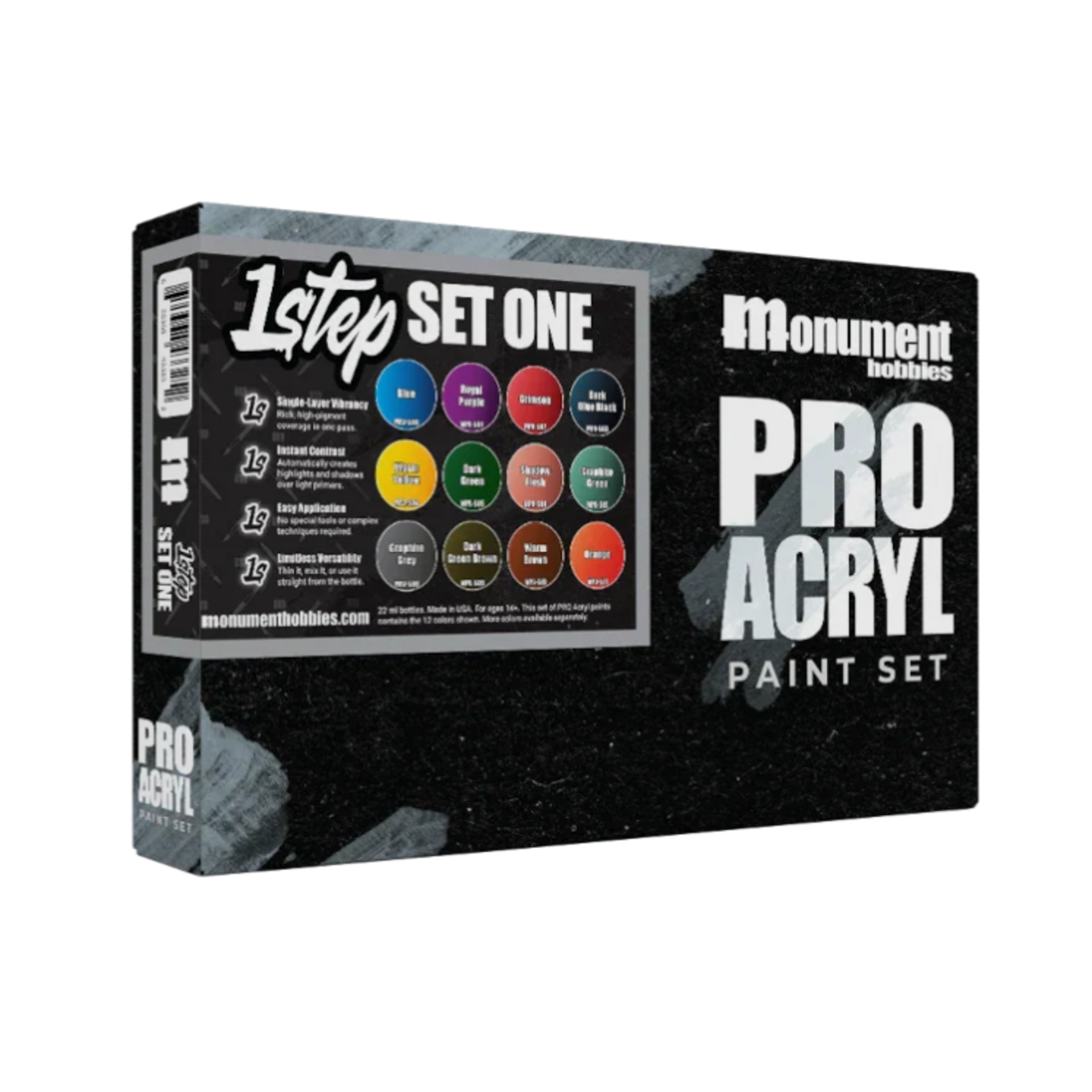 Monument Hobbies Pro Acryl 1-Step Paint Set 1