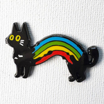 Strike Gently Co Rainbow Cat Enamel Pin