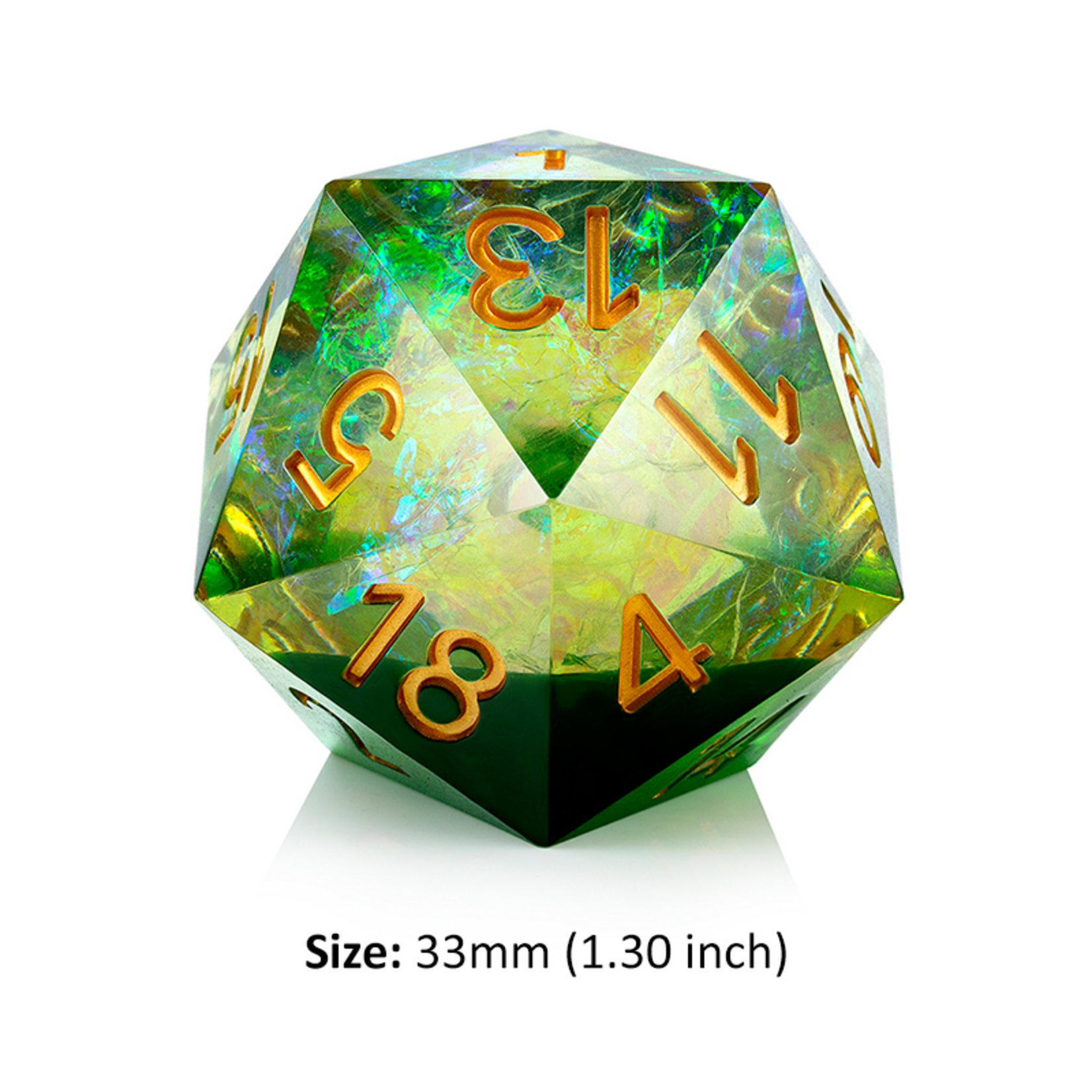 Dice Habit Jumbo d20 Peridot