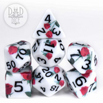 DND Dice DND Dice Rose Doodles Polyhedral 7 die set