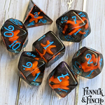 Fennek and Finch Starfish Ocean Polyhedral 7 die set