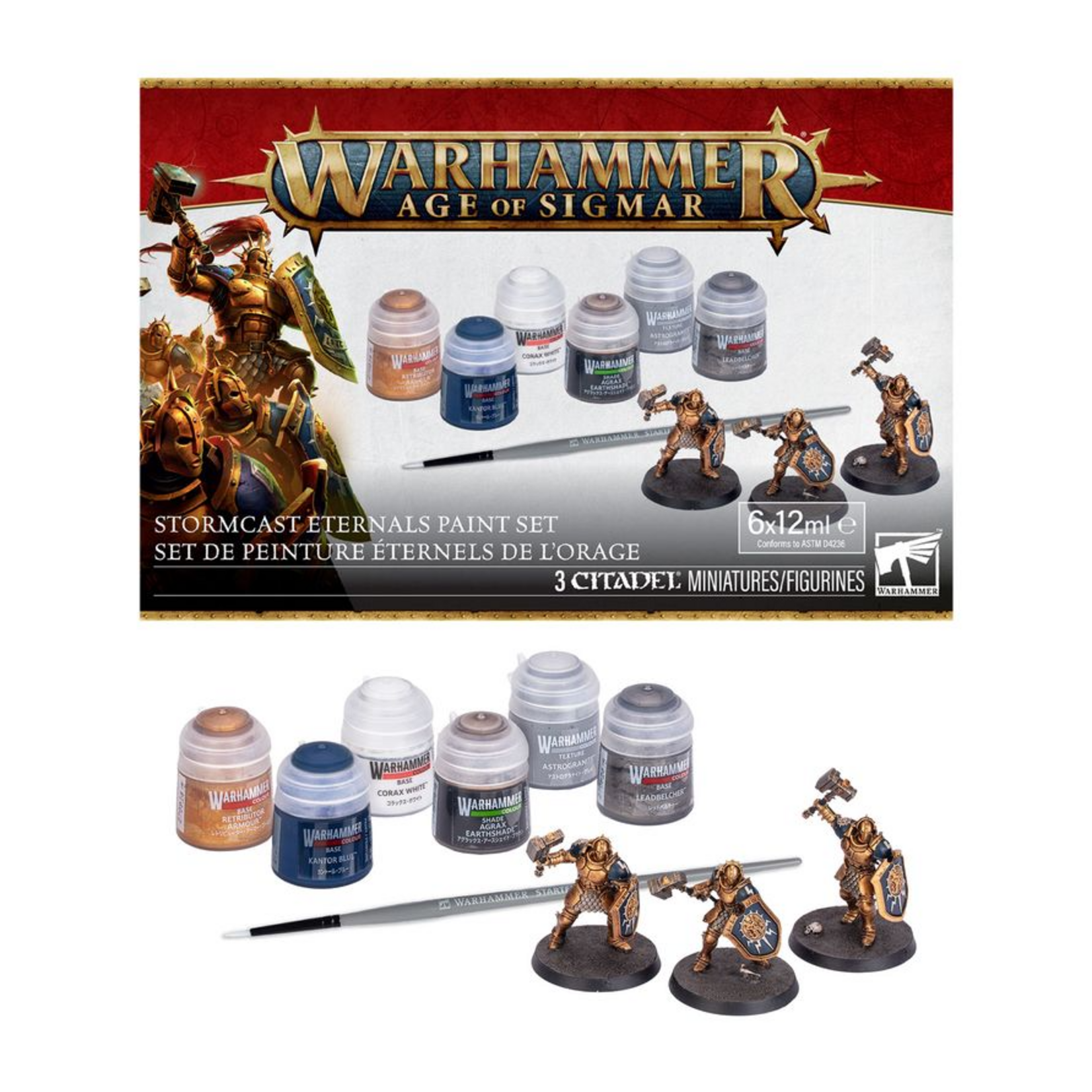 Games Workshop Warhammer Colour Age of Sigmar Stormcast Eternals Paint Set