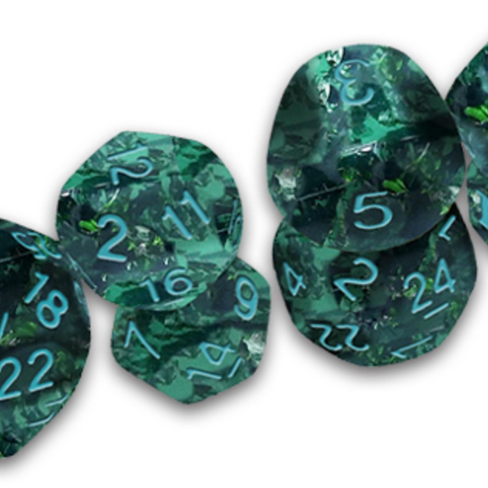 Goodman Games DCC Funky Dice Verdigris Grecian Vase Polyhedral 7 die set