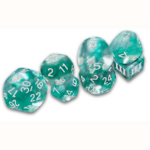 Goodman Games DCC Funky Dice Thracian Azure Swirl Polyhedral 7 die set