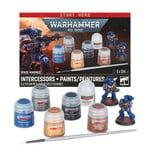 Games Workshop Warhammer Colour Warhammer 40k Space Marines Intercessors and Paint Set