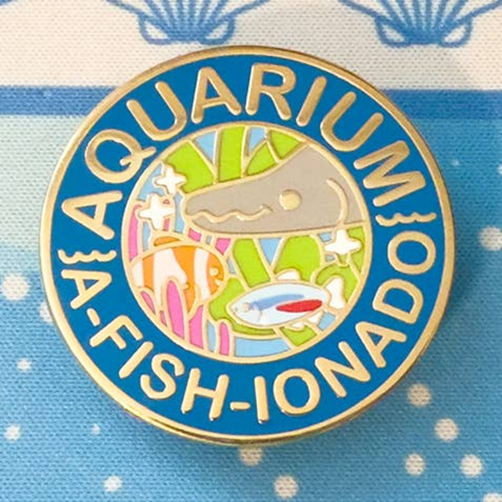 Fiveboos Inc Aquarium A-Fish-Ionado Enamel Pin