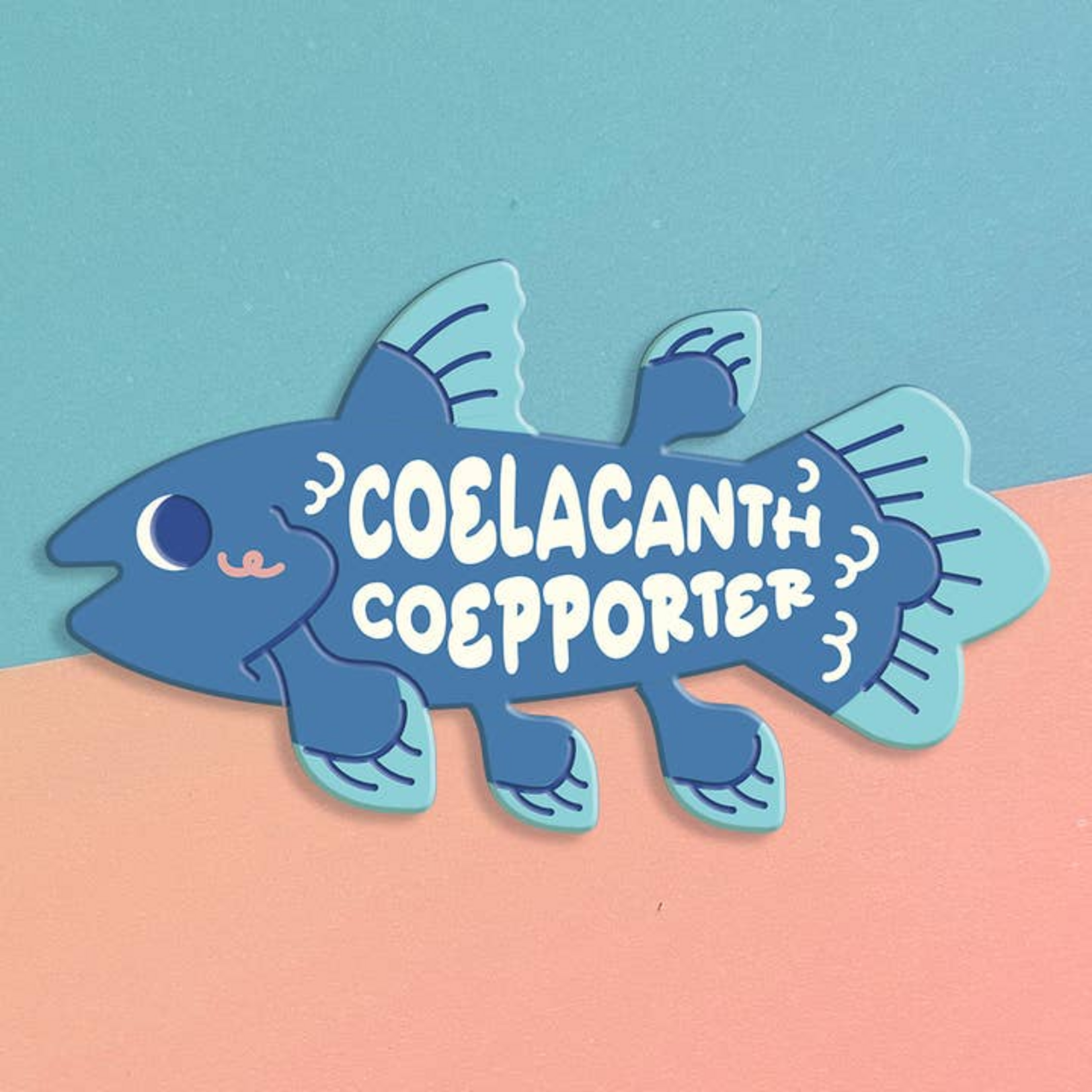 Fiveboos Inc Coelacanth Supporter Enamel Pin