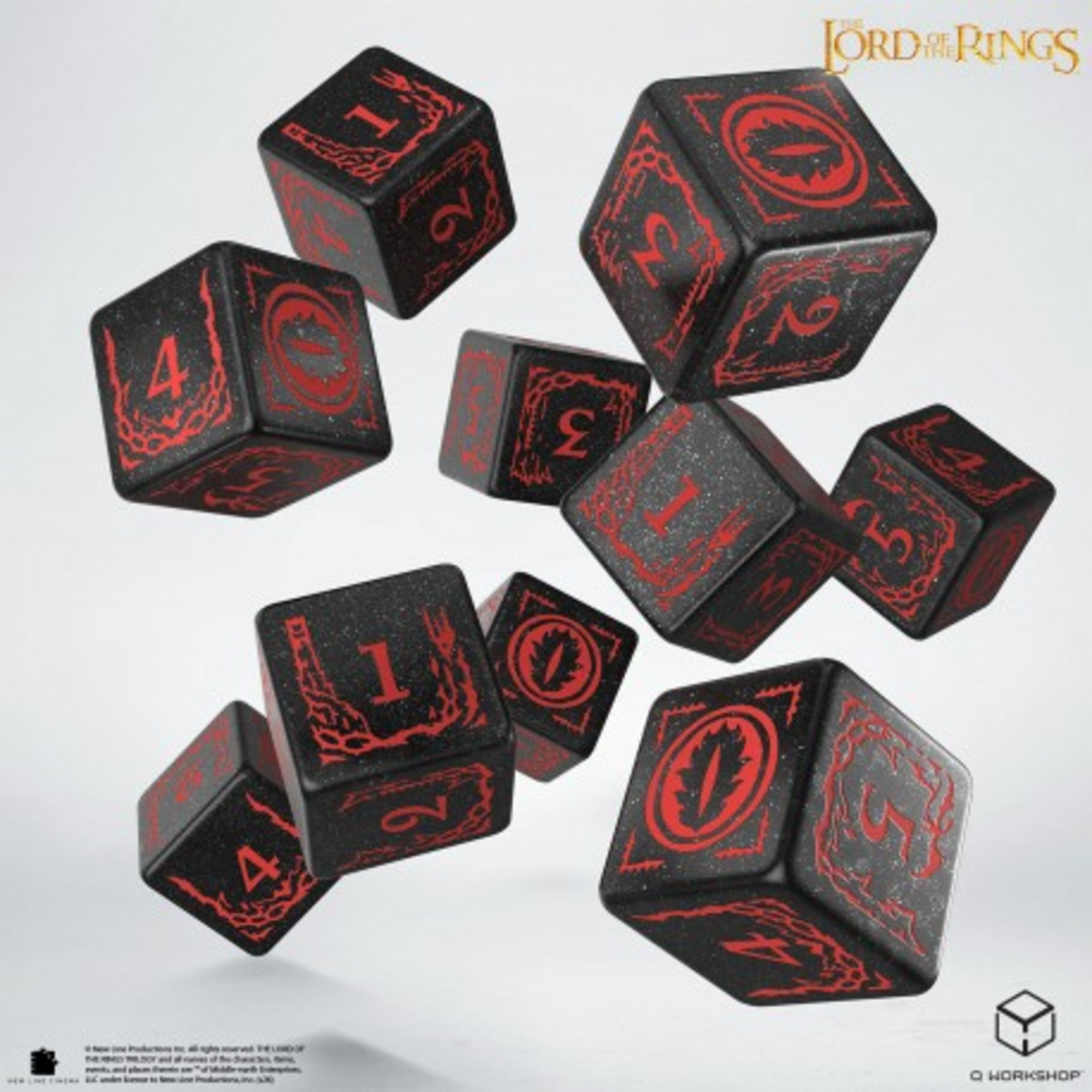 Q-Workshop The Lord of the Rings Mordor d6 10 die set