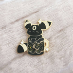 Xhilyn Black Coffee Umbreon Eevee Enamel Pin Regular Gold